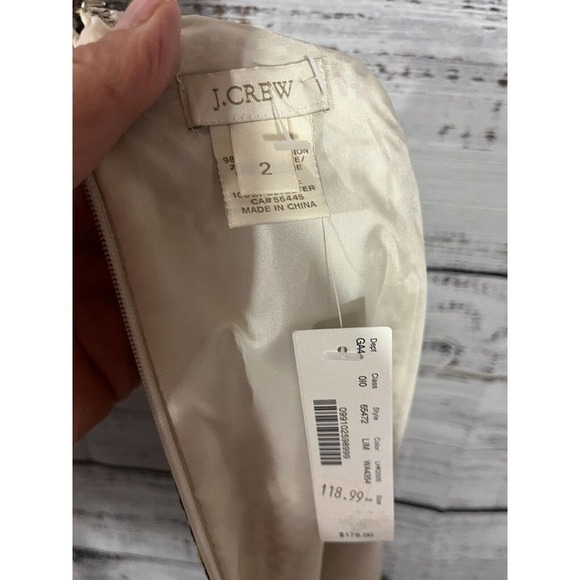 J Crew Dress size 2 Lime Green Purple Pique Straight Wedding Cocktail Evening - Picture 12 of 12